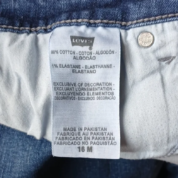 Levis Gently Worn Levi's Blue Denim Jeans Size 16M - Picture 5 of 6